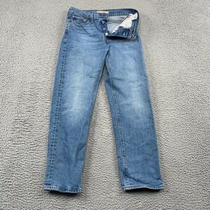 Levi's Jeans Womens 26 Blue Wedgie Straight Premium High Rise Button Fly Denim